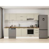 Alvinka 280X210 cm Klasik Mebran Mutfak Dolabı M-E80S40S40-1 Kumtaşı - Suntalam