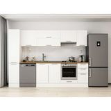 Alvinka 280X210 cm Klasik Mebran Mutfak Dolabı MB-E80B40S40-1 Beyaz - Mdf