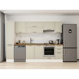 Alvinka 280X210 cm Klasik Mebran Mutfak Dolabı MB-E80B40S40-1 Kumtaşı - Suntalam