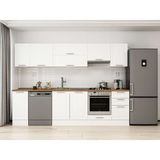 Alvinka 285X210 cm Klasik Mebran Mutfak Dolabı M-E80S40S45-1 Beyaz - Suntalam