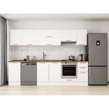 Alvinka 285X210 cm Klasik Mebran Mutfak Dolabı M-E80S45S40-1 Beyaz - Suntalam