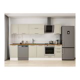 Alvinka 285X210 Cm Klasik Mebran Mutfak Dolabı, M E80S45S40 2 Mebran Kumtaşı Mdf