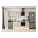 Alvinka 285X210 Cm Klasik Mebran Mutfak Dolabı, Mb E80B40S45 2 Mebran Kumtaşı Mdf