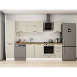 Alvinka 285X210 cm Klasik Mebran Mutfak Dolabı MB-E80B45S40-2 Kumtaşı - Mdf