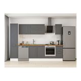Alvinka 285X210 Cm Klasik Mebran Mutfak Dolabı, Mb E80B45S40 2 Mebran Antrasit Suntalam