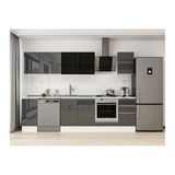 Alvinka 285X210 Cm Mutfak Dolabı, M E80S40S45 3 Antrasit Suntalam