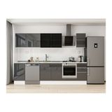 Alvinka 285X210 Cm Mutfak Dolabı, M E80S45S40 3 Antrasit Suntalam
