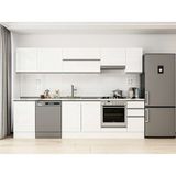 Alvinka 290X210 cm High Gloss Mutfak Dolabı M-E80S50S40-1 Beyaz - Suntalam