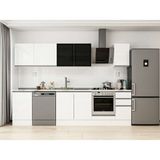 Alvinka 290X210 cm High Gloss Mutfak Dolabı M-E80S50S40-3 Beyaz - Suntalam