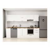 Alvinka 290X210 Cm Klasik Mebran Mutfak Dolabı, M E80S40S50 1 Mebran Beyaz Mdf