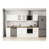 Alvinka 290X210 Cm Klasik Mebran Mutfak Dolabı, M E80S40S50 3 Mebran Beyaz Suntalam