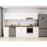 Alvinka 290X210 cm Klasik Mebran Mutfak Dolabı M-E80S45S45-1 Beyaz - Suntalam