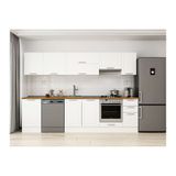 Alvinka 290X210 Cm Klasik Mebran Mutfak Dolabı, M E80S50S40 1 Mebran Beyaz Suntalam