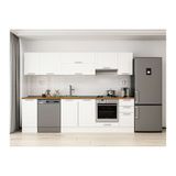Alvinka 290X210 Cm Klasik Mebran Mutfak Dolabı, M E90S40S40 1 Mebran Beyaz Mdf