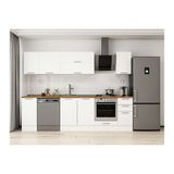 Alvinka 290X210 Cm Klasik Mebran Mutfak Dolabı, M E90S40S40 2 Mebran Beyaz Mdf