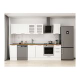Alvinka 290X210 Cm Klasik Mebran Mutfak Dolabı, M E90S40S40 3 Mebran Beyaz Suntalam