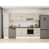 Alvinka 290X210 cm Klasik Mebran Mutfak Dolabı MB-E80B40S50-1 Kumtaşı - Suntalam