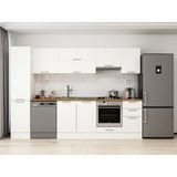 Alvinka 290X210 cm Klasik Mebran Mutfak Dolabı MB-E80B45S45-1 Beyaz - Mdf