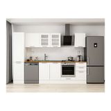 Alvinka 290X210 Cm Klasik Mebran Mutfak Dolabı, Mb E80B45S45 3 Mebran Beyaz Suntalam