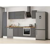 Alvinka 290X210 cm Klasik Mebran Mutfak Dolabı MB-E90B40S40-2 Antrasit - Mdf