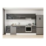 Alvinka 290X210 Cm Mutfak Dolabı, M E80S45S45 1 Antrasit Mdf