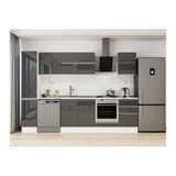 Alvinka 290X210 Cm Mutfak Dolabı, Mb E80B40S50 2 Antrasit Mdf