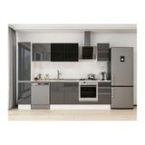 Alvinka 290X210 Cm Mutfak Dolabı, Mb E90B40S40 3 Antrasit Mdf