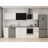 Alvinka 295X210 cm High Gloss Mutfak Dolabı M-E90S40S45-3 Beyaz - Suntalam