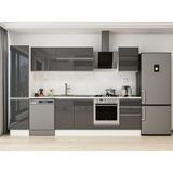 Alvinka 295X210 cm High Gloss Mutfak Dolabı MB-E80B45S50-2 Antrasit - Suntalam