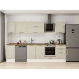 Alvinka 295X210 cm Klasik Mebran Mutfak Dolabı M-E80S45S50-2 Kumtaşı - Mdf
