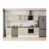 Alvinka 295X210 Cm Klasik Mebran Mutfak Dolabı, M E80S50S45 3 Mebran Kumtaşı Suntalam
