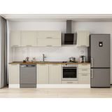 Alvinka 295X210 cm Klasik Mebran Mutfak Dolabı M-E90S40S45-2 Kumtaşı - Mdf