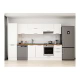 Alvinka 295X210 Cm Klasik Mebran Mutfak Dolabı, Mb E80B50S45 1 Mebran Beyaz Mdf