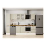 Alvinka 295X210 Cm Klasik Mebran Mutfak Dolabı, Mb E90B40S45 3 Mebran Kumtaşı Mdf