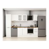 Alvinka 295X210 Cm Klasik Mebran Mutfak Dolabı, Mb E90B45S40 3 Mebran Beyaz Suntalam