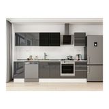 Alvinka 295X210 Cm Mutfak Dolabı, M E80S45S50 3 Antrasit Suntalam