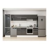 Alvinka 295X210 Cm Mutfak Dolabı, Mb E80B50S45 1 Antrasit Mdf