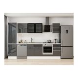 Alvinka 295X210 Cm Mutfak Dolabı, Mb E80B50S45 3 Antrasit Mdf