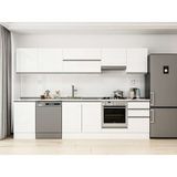 Alvinka 300X210 cm High Gloss Mutfak Dolabı M-E80S50S50-1 Beyaz - Suntalam