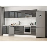 Alvinka 300X210 cm High Gloss Mutfak Dolabı M-E80S60S40-1 Antrasit - Suntalam