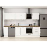 Alvinka 300X210 cm Klasik Mebran Mutfak Dolabı M-E80S40S60-2 Beyaz - Suntalam