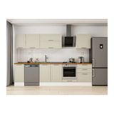 Alvinka 300X210 Cm Klasik Mebran Mutfak Dolabı, M E80S40S60 2 Mebran Kumtaşı Mdf