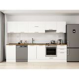 Alvinka 300X210 cm Klasik Mebran Mutfak Dolabı M-E80S50S50-1 Beyaz - Suntalam
