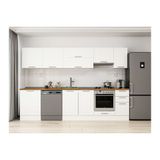 Alvinka 300X210 Cm Klasik Mebran Mutfak Dolabı, M E80S60S40 1 Mebran Beyaz Suntalam