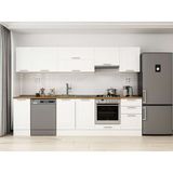 Alvinka 300X210 cm Klasik Mebran Mutfak Dolabı M-E90S40S50-1 Beyaz - Mdf