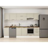 Alvinka 300X210 cm Klasik Mebran Mutfak Dolabı M-E90S45S45-1 Kumtaşı - Mdf
