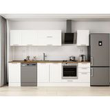 Alvinka 300X210 cm Klasik Mebran Mutfak Dolabı M-E90S45S45-2 Beyaz - Mdf