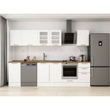Alvinka 300X210 cm Klasik Mebran Mutfak Dolabı M-E90S45S45-3 Beyaz - Mdf