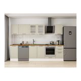 Alvinka 300X210 Cm Klasik Mebran Mutfak Dolabı, M E90S45S45 3 Mebran Kumtaşı Suntalam