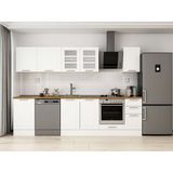 Alvinka 300X210 cm Klasik Mebran Mutfak Dolabı M-E90S50S40-3 Beyaz - Mdf